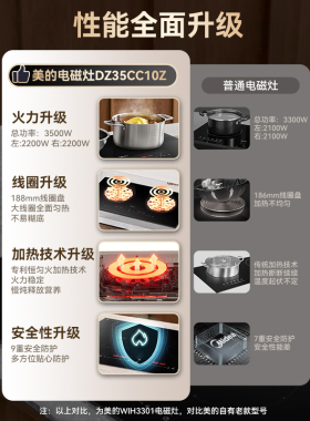 【热销TOP】美的电磁炉嵌入双灶