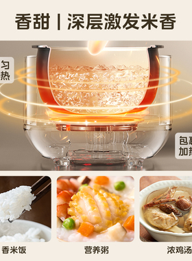 美的迷你电饭煲2L含钛0氟更健康
