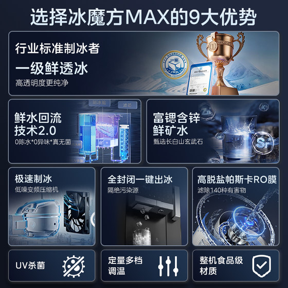 0 odor, 0 stale water, one-click ice removal, innovative fresh water reflux