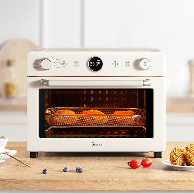 美的空气炸锅石墨烯免预热家用搪瓷 美的电烤箱