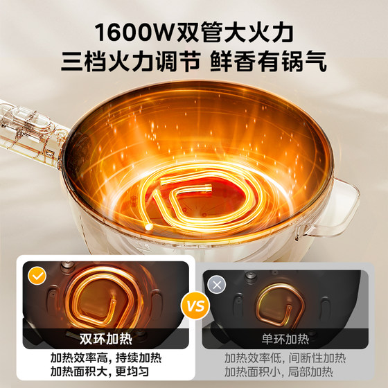 Midea Intelligent Temperature Sensing Electric Wok Student Pot