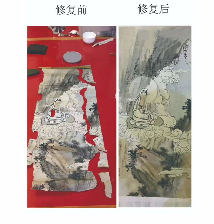 纯手工字画书法书画卷轴装裱服务古旧字画揭裱修复实木相框裱字画 - 图1