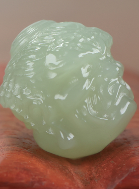 新疆和田玉一念之间配饰手串佛魔青玉青白玉手饰配珠天然玉石单珠