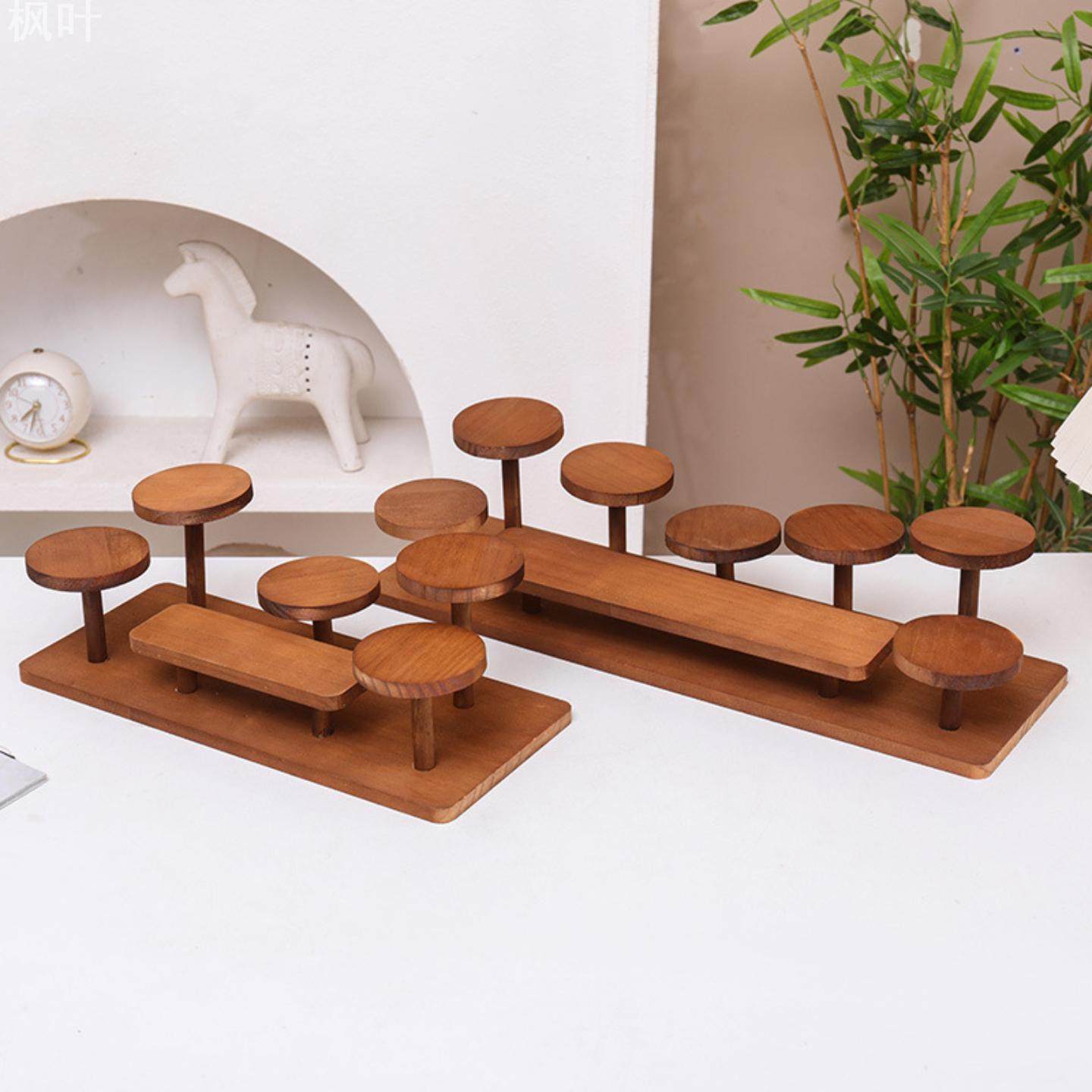 摆摊展示架阶梯实木创意饰品摆件展示台陈列架收纳点心多肉ins,淘宝优惠券,粉丝福利购,淘宝优惠卷