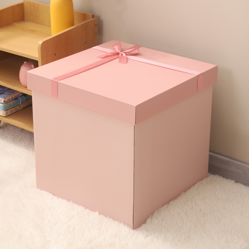 情人节仪式感礼物盒超大号空盒送女友生日惊喜盒粉色礼品盒包装箱 - 图3
