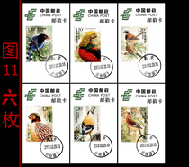 Chinese bird stamp postmarked card with multiple optional