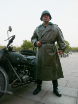 The World War II German Moto soldiers rubber weaters raincoats