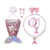 Cross-border children's mermaid tail pearl necklace set