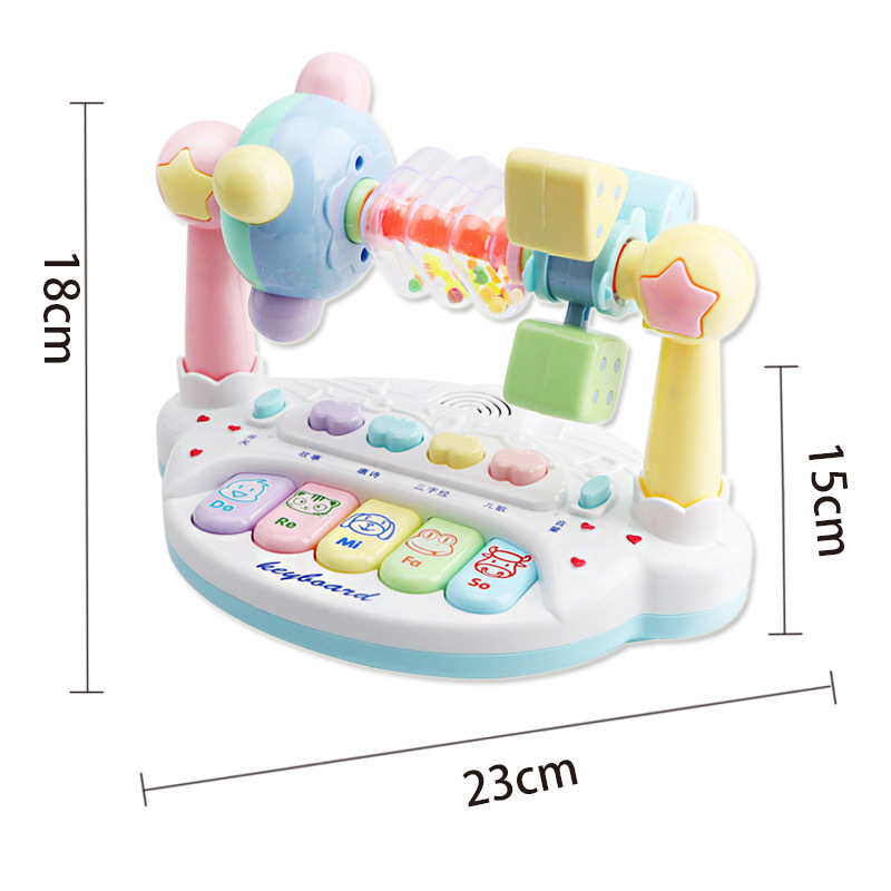 益智婴儿玩具儿童音乐电子琴可转摇铃多功能宝宝早教故事机-图2