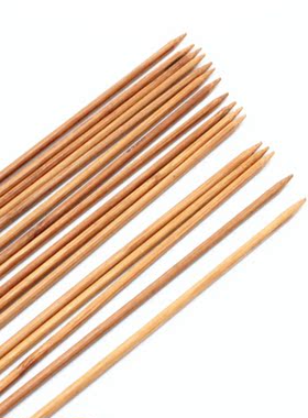 百汗天娇 竹炭针长针竹针木质棒针碳化毛衣线竹针织围巾针diy编织