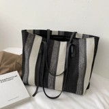 Шоппер, вместительная и большая сумка, вместительный и большой тканевый мешок, подходит для студента