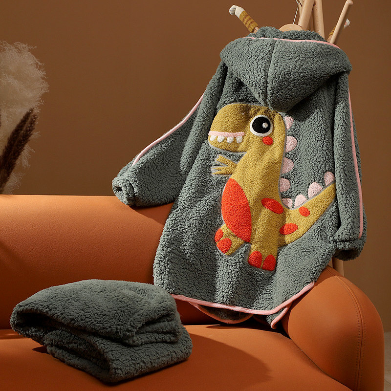 2020新款珊瑚绒秋冬款卡通恐龙睡衣 熙泽陌睡衣/家居服套装