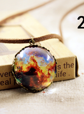 七彩纯手工时光星空项链毛衣链长项链