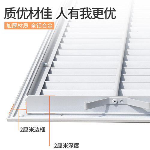 铝合金暖气罩百叶窗通风格栅老式地暖罩分水器罩柜门通风盖板 - 图2