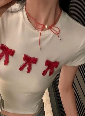 区区欧阳蝴蝶结少女小众项链