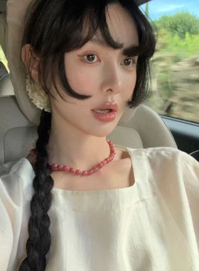 MONA复古风天然石经典项链