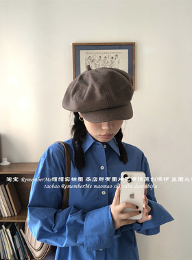 大版型显脸小好戴的毛呢画家帽潮