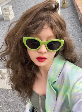 夏季高级感显白绿色眼镜太阳镜潮