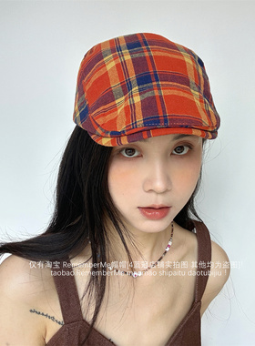 夏季亮色显白前进帽复古辣妹潮