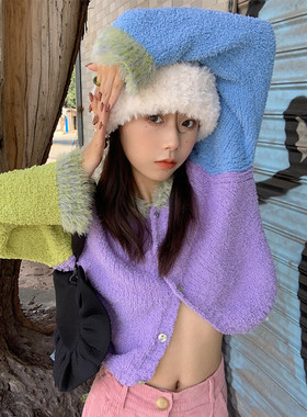 仙女都在戴的白色毛绒帽显脸小