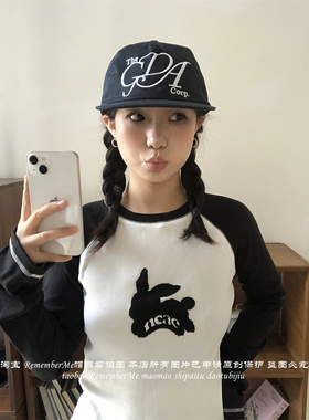 美式街头嘻哈滑板平檐帽藏蓝情侣