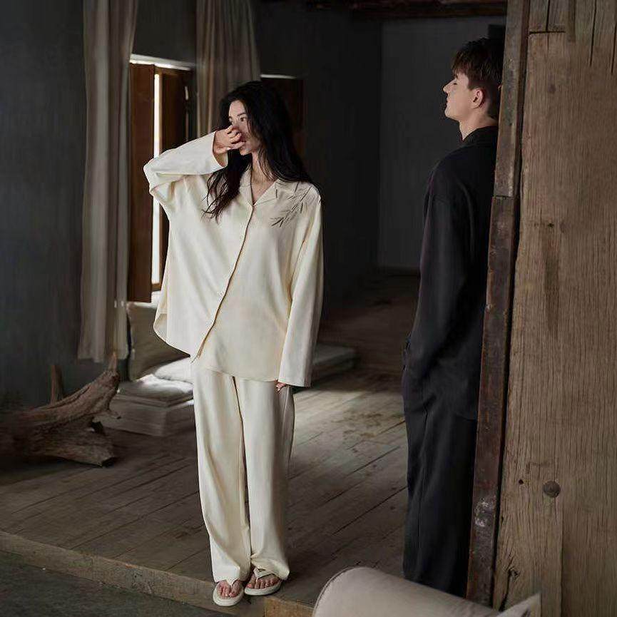 新款情侣睡衣秋季棉长袖长裤舒适高极感男女开衫春秋款家居服套装,淘宝优惠券,粉丝福利购,淘宝优惠卷