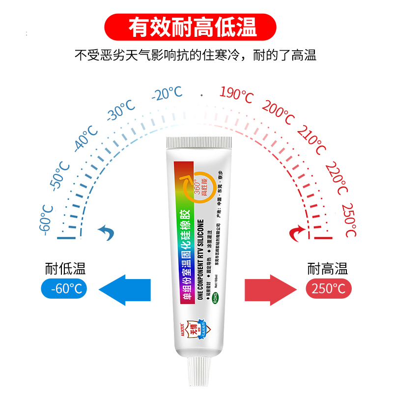 硅橡胶工业电子元器件704防水胶固定密封胶软性强力耐高温胶透明黑胶水汽车电路板绝缘硅胶修补软专用粘合剂 - 图2