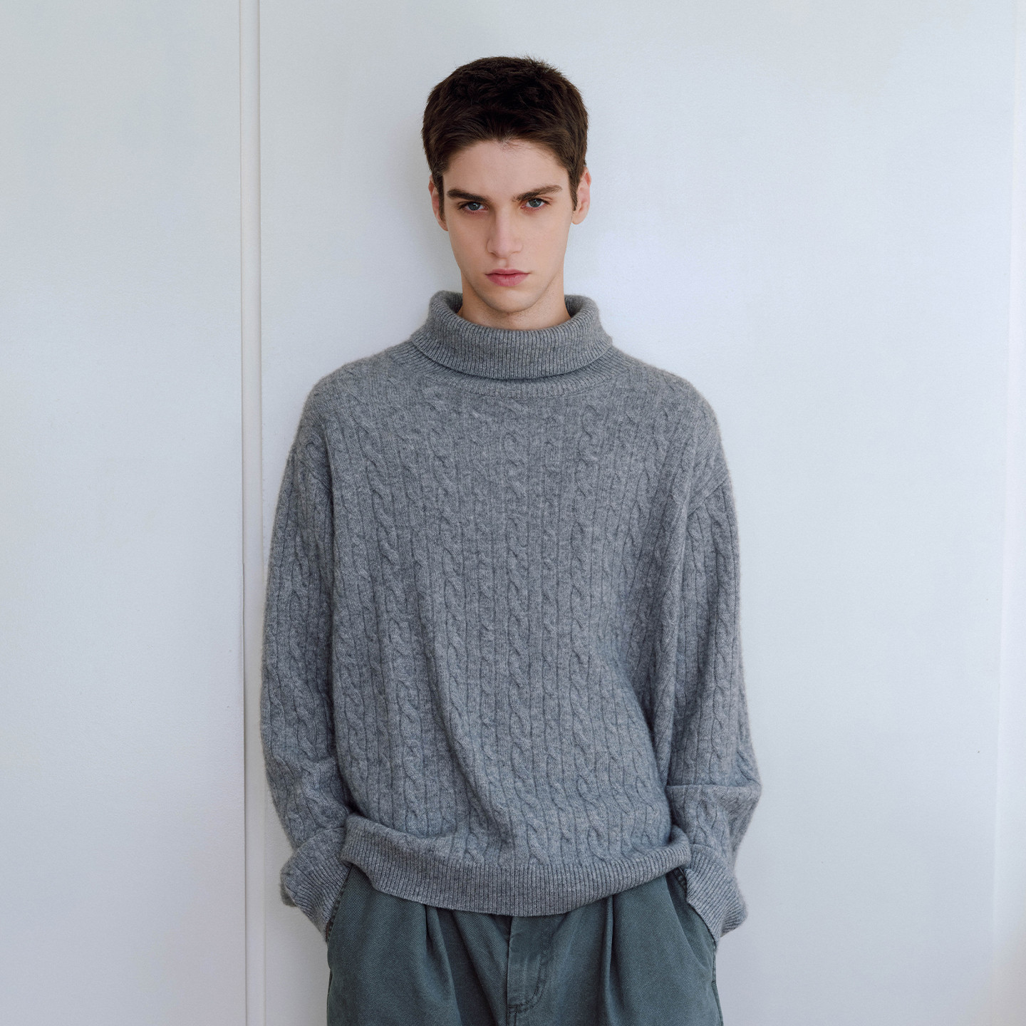 PSO Brand男装女装【羊毛】混纺极简RL风针织麻花纹高领毛衣外套,淘宝优惠券,粉丝福利购,淘宝优惠卷