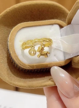 今饰有约时尚【马上有钱】戒指女