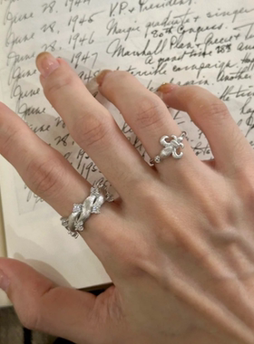 今饰有约中式拉丝中古轻奢戒指