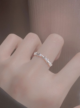 浪漫传说小蝴蝶戒指女开口戒