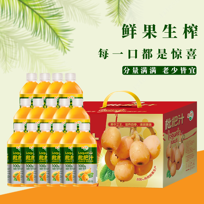 福建特产枇杷饮品营养健康果汁果味饮料美味休闲饮料聚会常备