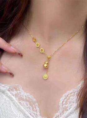 流苏DIY精致百搭福字葫芦项链