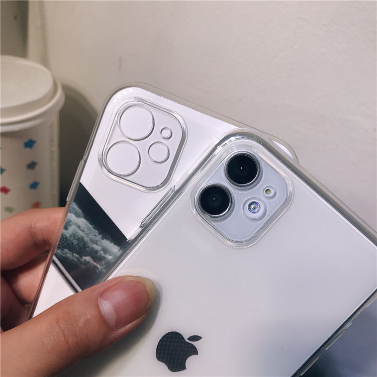 iPhone17 pro max手机壳保护新款适用苹果16E 14 15 13 12 11全包 tpu透明壳精孔保护男女7 8 plus 6s简约aip - 图1