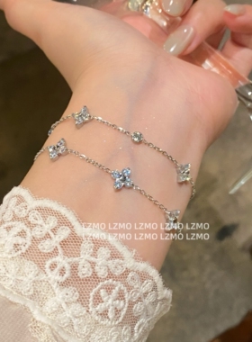 LZMO四叶草满钻手链轻奢百搭