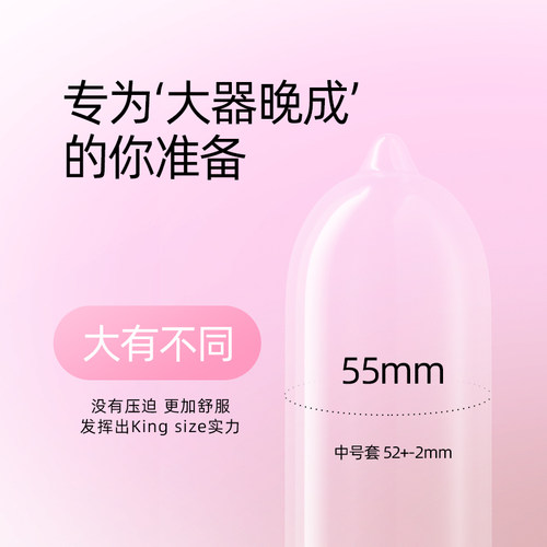 名流MO玻尿酸大号55mm超薄避孕套情趣男女用安全套官网正品旗舰店 - 图1