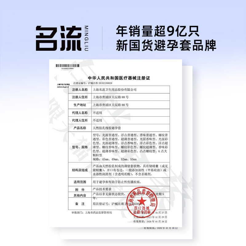 名流mo玻尿酸女生专用超薄裸入003 名流避孕套