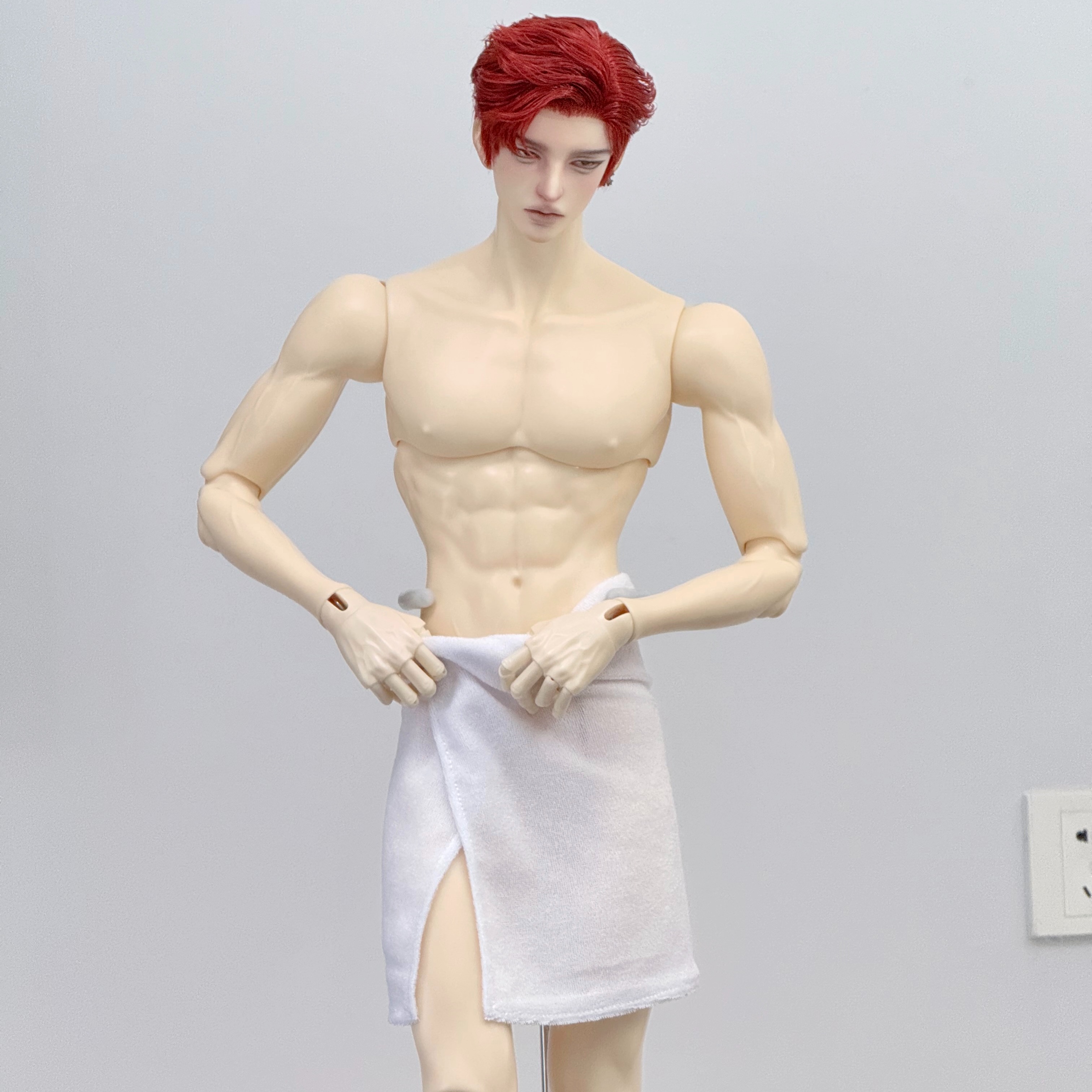 包邮 3分75叔BJD娃衣浴巾浴衣经典白色毛巾 三万院长预售 - 图0