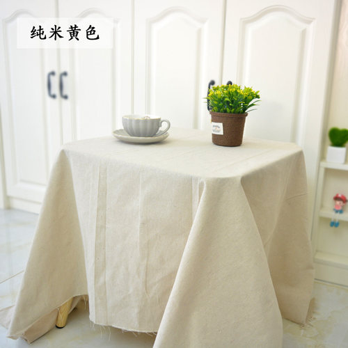 碎花印花棉麻布料格子粗麻点子麻布沙发亚麻布书法手工包布头背景 - 图2