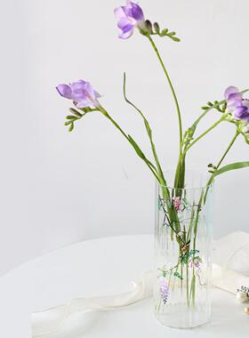原创设计紫藤花花瓶插花摆件