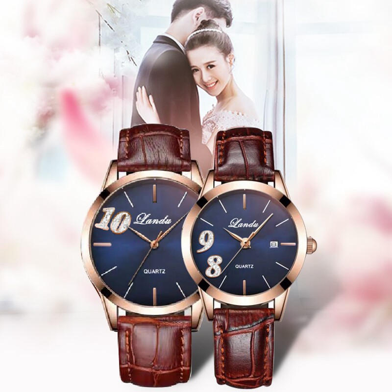 兰度八九不离十情侣款一对女石英表 兰度国产腕表