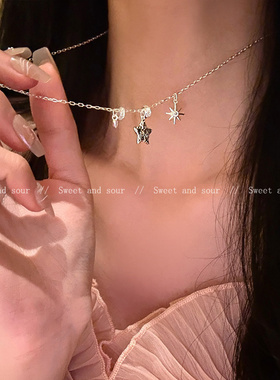 甜酷辣妹星星吊坠项链女2025新款爆款锁骨链choker颈链冷淡风配饰