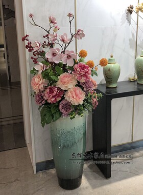 敞口陶瓷仿真售楼部现代大花瓶
