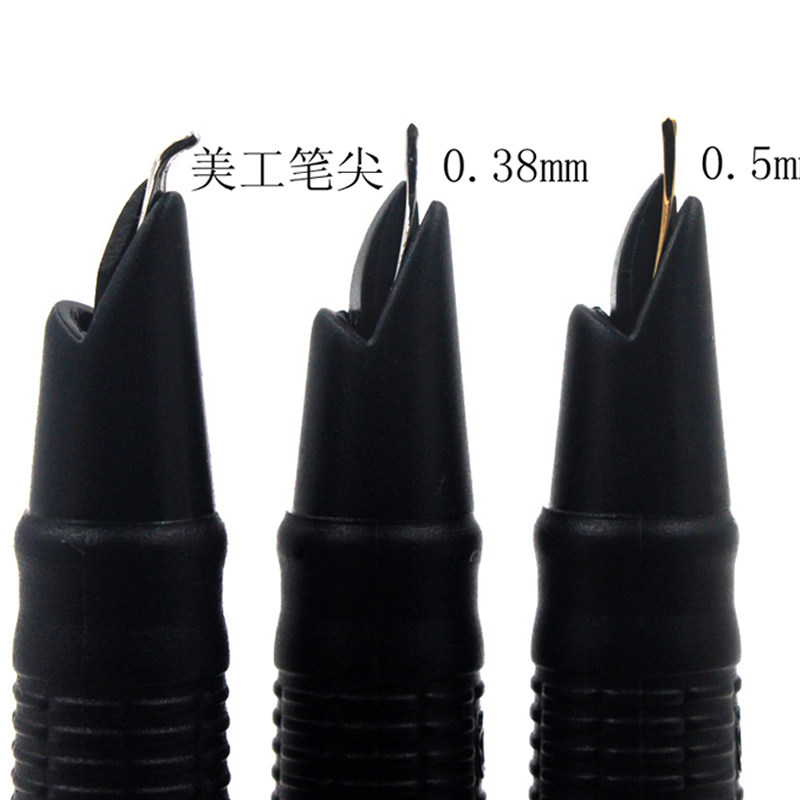 英雄266老款式书法美工弯头钢笔标准暗尖经典銥金钢笔特细0.38mm - 图0