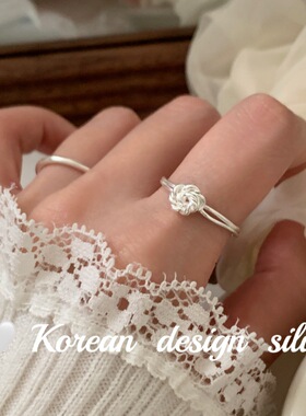 韩国东大门INS风S925纯银戒指