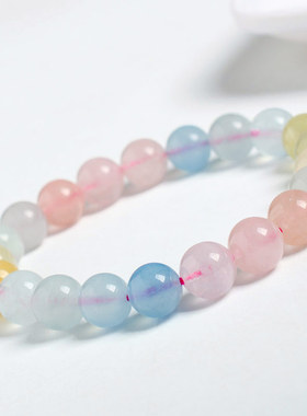 彩虹摩根石手串送女友生日礼物