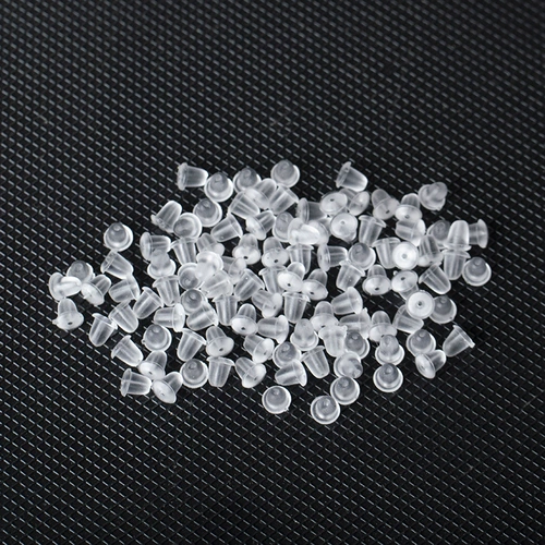 Гипоаллергенные силиконовые прозрачные серьги, пластиковый шнурок-держатель