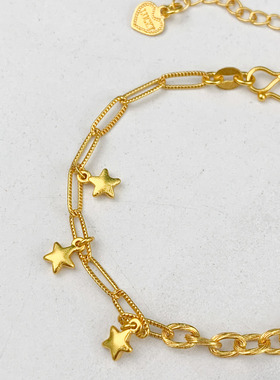 小星星沙金手链女生ootd配饰