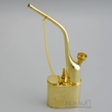 Большой старомодный медный мундштук, латунный маленький кальян