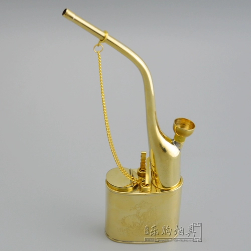 Большой старомодный медный мундштук, латунный маленький кальян